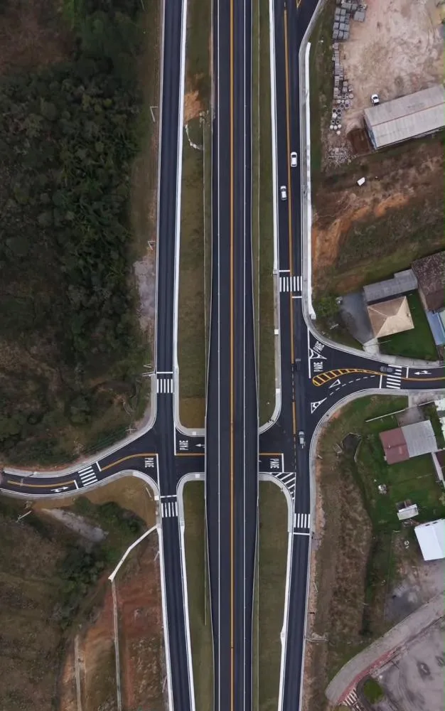 Novo viaduto na BR-282 em Rancho Queimado - Foto: Secom