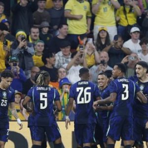 Brasil comemora gol na Austrália - Foto: Rafael Ribeiro/CBF